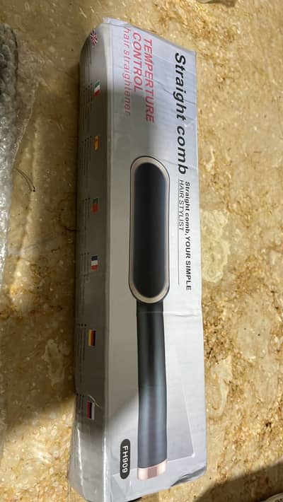 High quality Convenient 2-In-1 Electric Hair Straightener Brush Comb