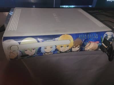 xbox 360 with 2 controller and 81 games