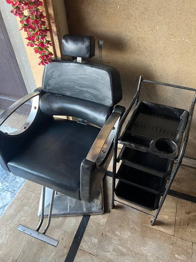 saloon chairs and trolleys