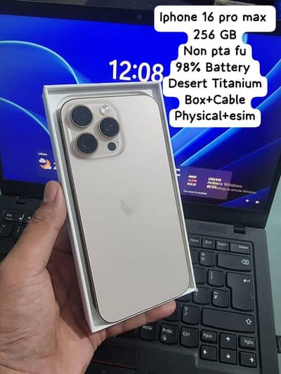 16 Pro Max 256 GB 98% Battery