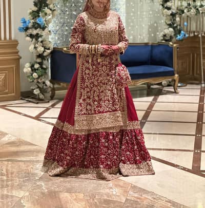 Luxury Bridal Barat Lehenga – Heavy Work – Worn Once Only