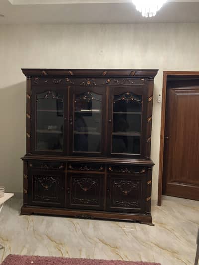 Show case pure wood for sale. Price is negotiable