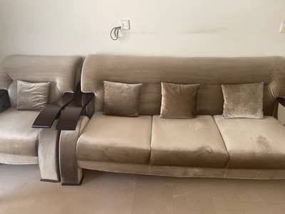 Stylish sofa set with center table