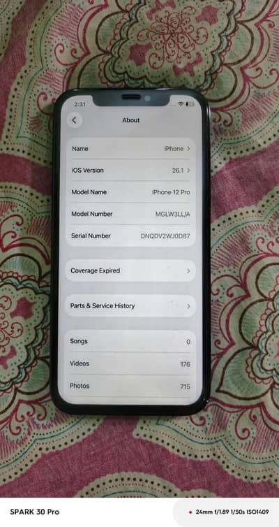 iPhone 12 pro midnight blue