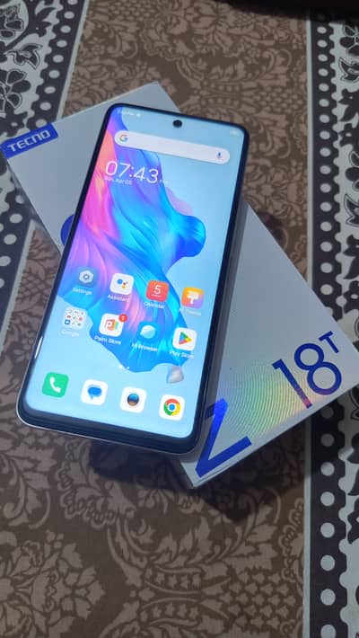 Tecno Camon 18T With Box & Charger