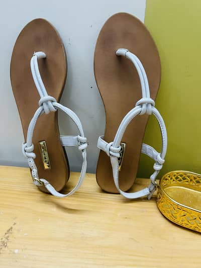Aldo white sandals -size 40