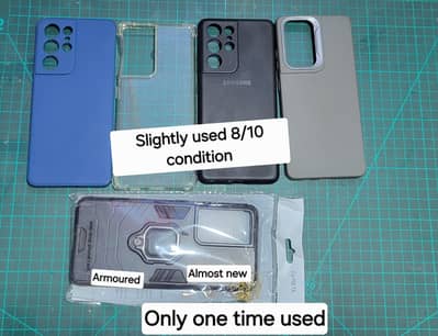 Samsung Galaxy S21 Ultra Pack of 5 Slightly used Covers Almost new