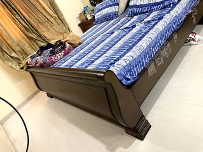 complete furniture with king Size Bed like new without mattress