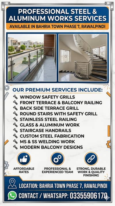 Steel Fabrication, Welding, and Aluminum Glass Work Services