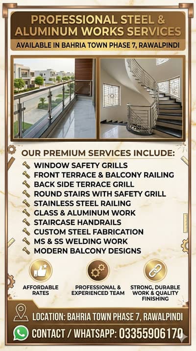 Steel Fabrication, Welding, and Aluminum Glass Work Services