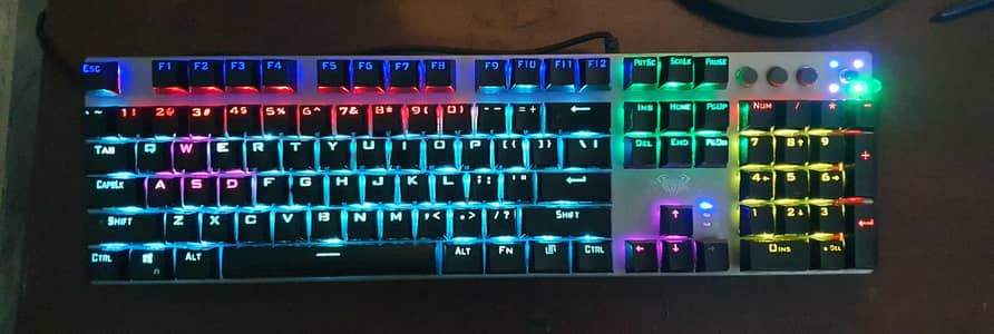 Mechanical Gaming Keyboard - RGB Blue Switch (Metal Body) Aula F2058