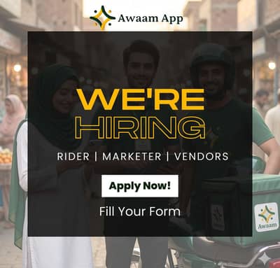 Delivery Riders Required in Gujranwala – Awaam App