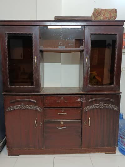 Solid wooden showcase on a reasonable price and can be negotiable