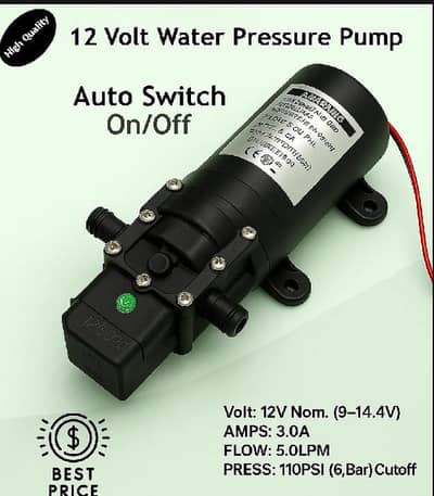 12V DC Automatic Switch Micro High Pressure Water Pump.