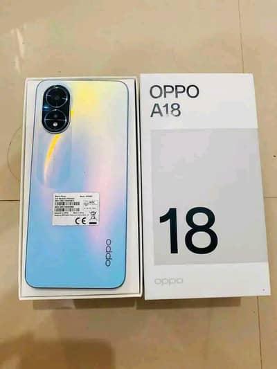 Oppo A18 6GB RAM 128 storage Pta approved. 0325=3982=953