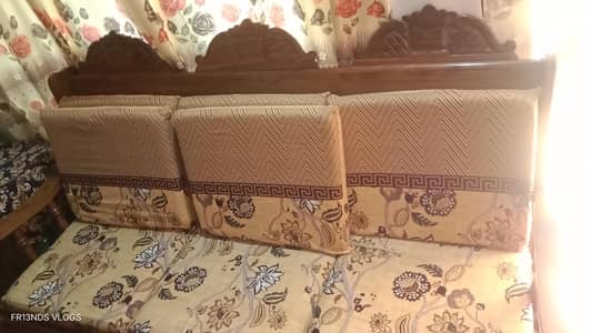 5 seater sofa set in pure wood