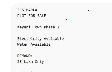 3.5 Marla Plot For Sale Kayani Town Phase 2