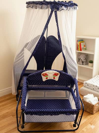 3 in 1 Baby Cot Set with storage bed and playpen (excellent condition)