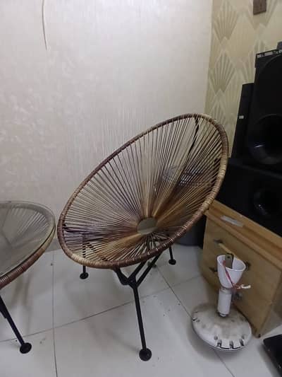 Designer Lounge Chairs with Center Table – Strong Steel Frame