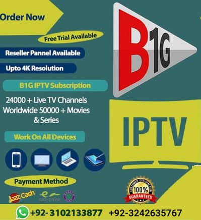 B1g iptv 03102133877 free trail