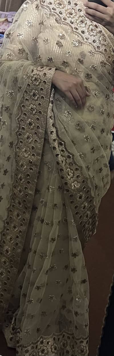 Skin golden fresh Saree