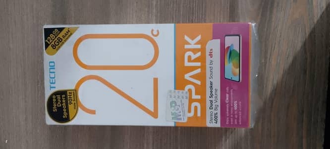 Tecno Spark 20C (4+4 GB RAM) | 128GB | Complete Box & Warranty