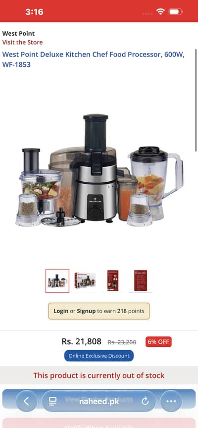 WestPoint Deluxe Kitchen Chef Food Processor WF-1853