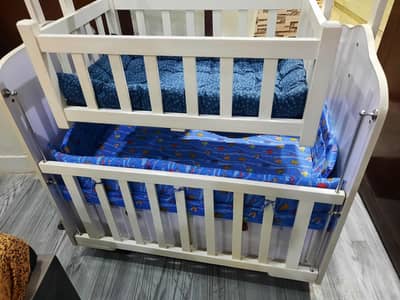 new baby wooden swing nd bed 2in1