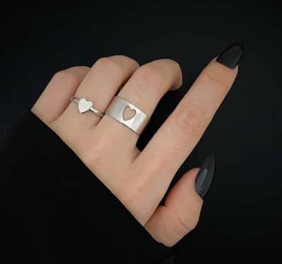 [Cash on Delivery] Adjustable Couple Heart Ring