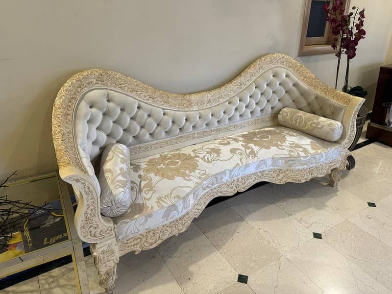 6 Seater Solid Wood Sofa 2