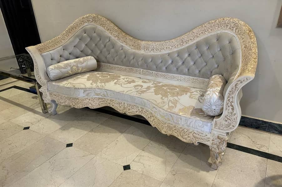 6 Seater Solid Wood Sofa 3