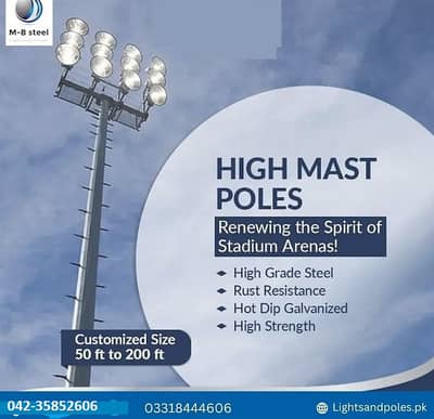 Street lights ,Wapda poles ,Stadium Poles & High Mast Towers