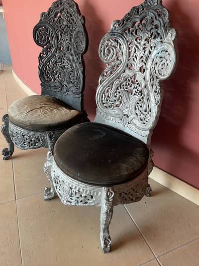 Pure Solid wood chairs for sale pair