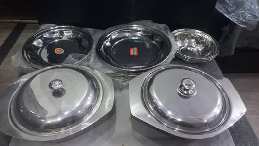 dinner set /stainless steel plates set/rise pateli