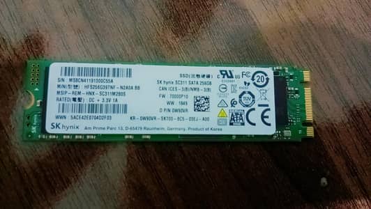 SSD 256GB Hard derive M. 2