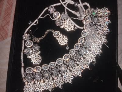 Bridal Walima Jewelry Set Zarqoon Stone – Elegant & Stylish