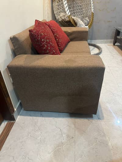 6 seater sofe set with glass tables