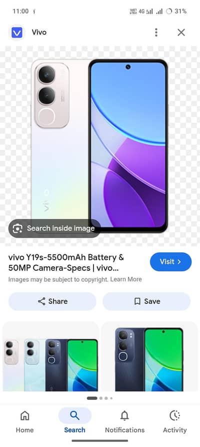 vivo y 19s 6 128 with box only