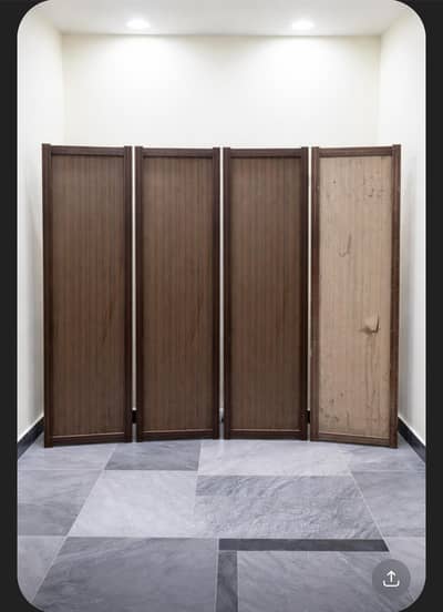 5 Panel Wooden Folding Room Divider Partition | Solid Wood