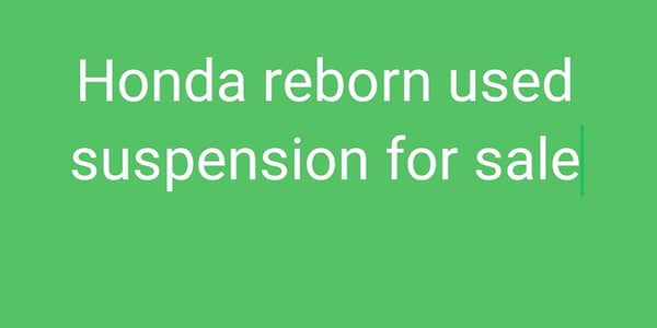 Honda reborn suspension