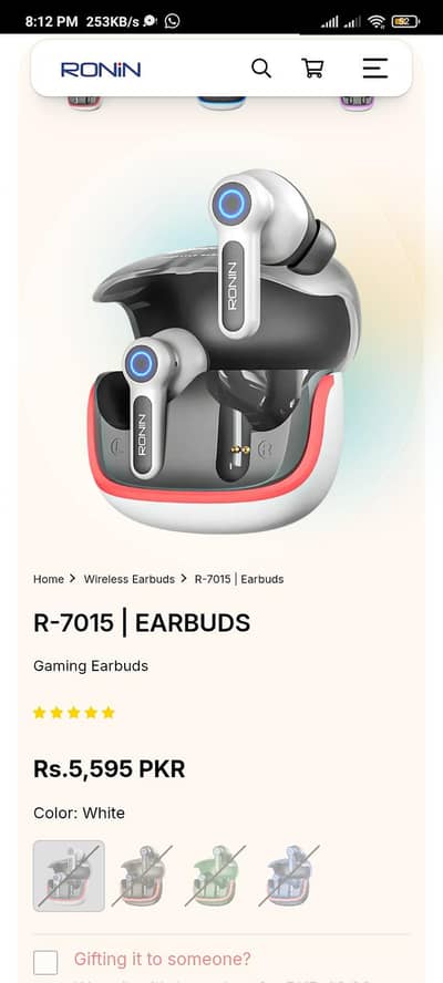 Ronin R-7015 Gaming earbuds