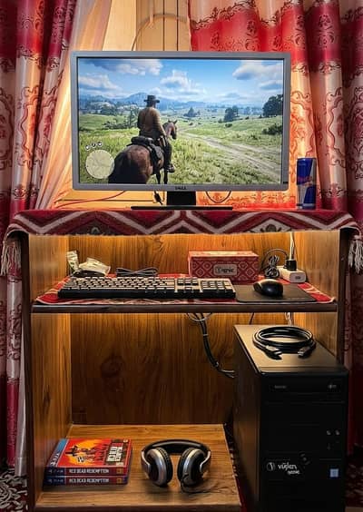 Gaming PC Setup | RX 580 8GB | 16GB RAM | Dell 24" Monitor