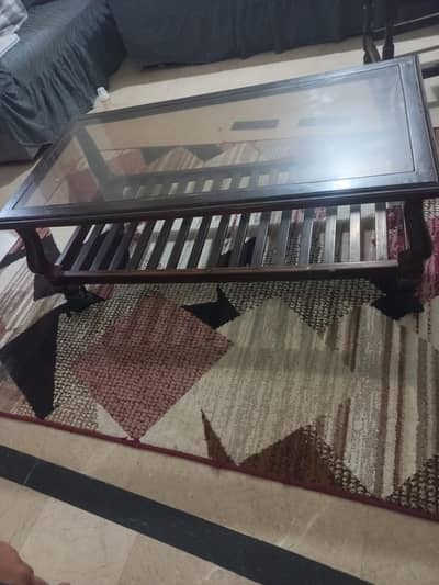 Wooden Center Table Set (1 Big + 2 Small)