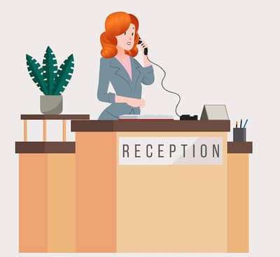 Female Receptionist & Waiter