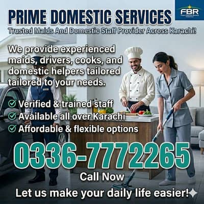 Maid Babysitter Cook patient attendant  Driver Helper