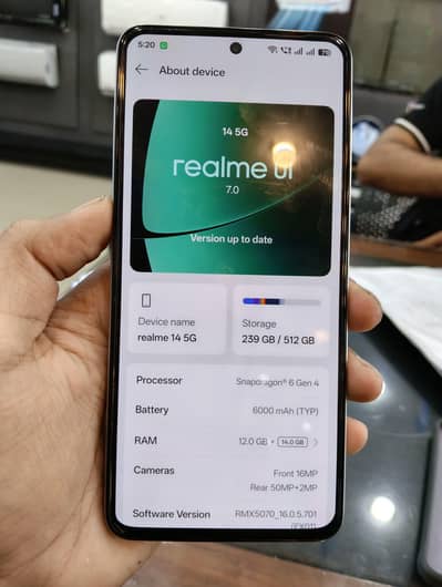 Realme 14 5G 6 month ki warranty rajti ha abhi 95000 Rswith complete