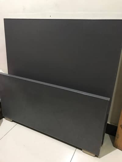 single bed with cupboard