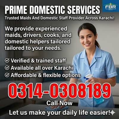 Maid/ Babysitter/Cook /Patient attendant/Driver /Helper etc