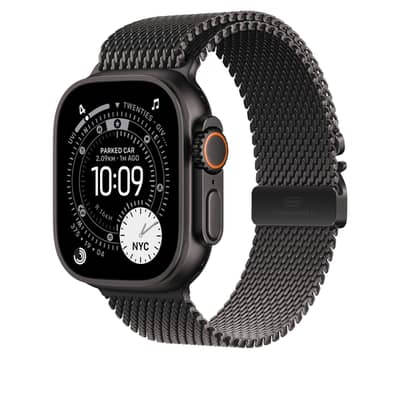 Apple Watch Ultra 2 | Titanium Black Color | Titanium Milanese Loop
