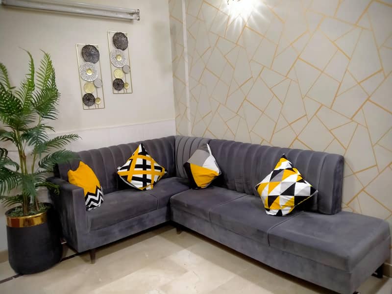 L shape sofa set 1